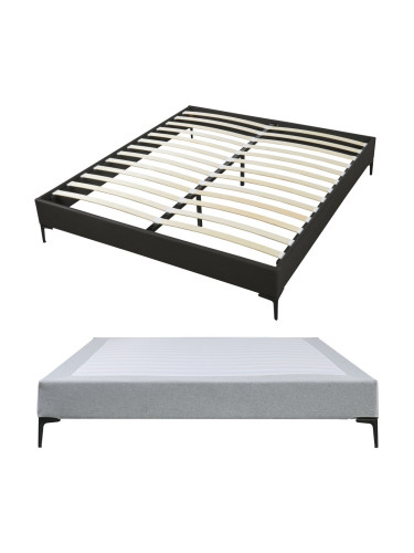 Двойно легло Lilla Textil 160x200 см светло сиво []