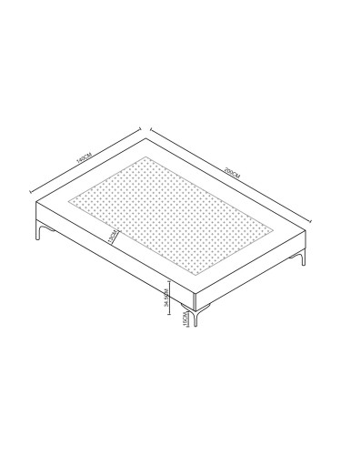 Двойно легло Lilla velvet 140x200 см синьо []