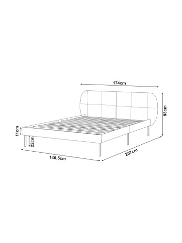 Тапицирано легло Porvoo кадифе 140x200 см тъмно зелено []