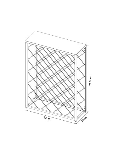 Поставка за вино Taivassalo за 25 бутилки черно []