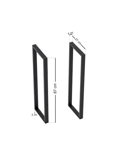 Рамка за маса Kauniainen комплект от 2 стоманени 87x27 см []