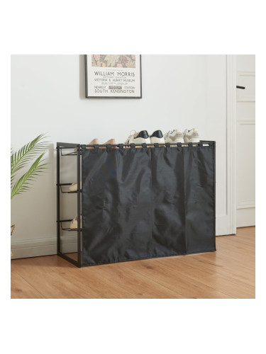 Поставка за обувки Sel с перде Black []