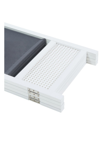 Преграда Доротея 4 части 160x170 см бяло/тъмно сиво []