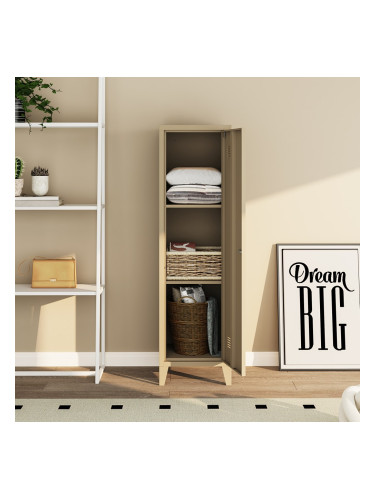 Единично шкафче Kurikka 137x38x38 см камила []