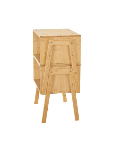Нощно шкафче Vinderup бамбук, естествен []