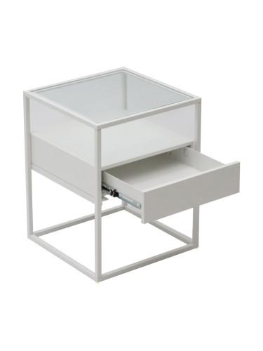 Помощна маса Vissenbjerg с чекмедже, матово бяло []