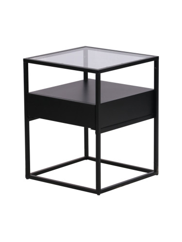 Помощна маса Vissenbjerg с чекмедже, матово черно []