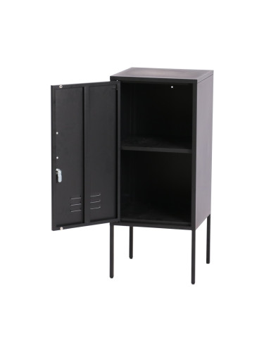 Нощно шкафче Hausjärvi 82x35x35 см стоманено черно []