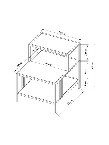 Помощна маса Kumlinge 50x60x60cm бяла []