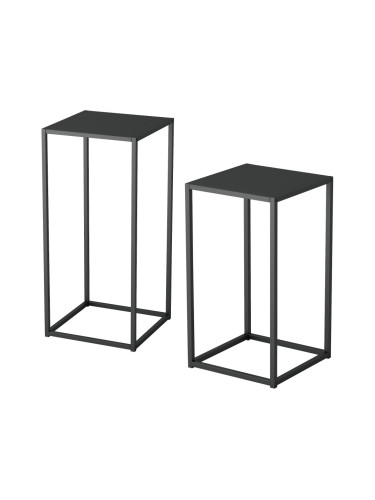 Помощна маса Åseral комплект от 2 колони с форма черна []