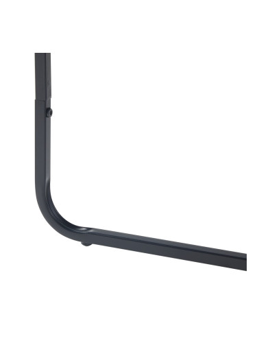 Помощна маса Ulvik 50x50x35см от метал и стъкло черна []