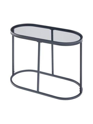 Помощна маса Luleå с черен стъклен плот []