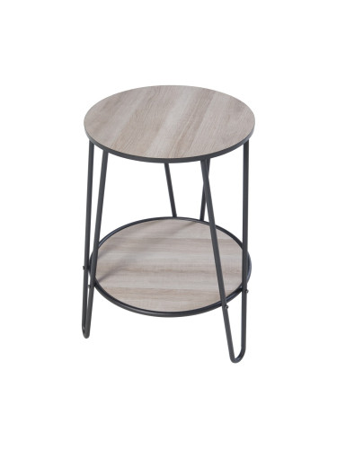 Помощна маса Ylöjärvi с 2 рафта, вид черно/дъб []