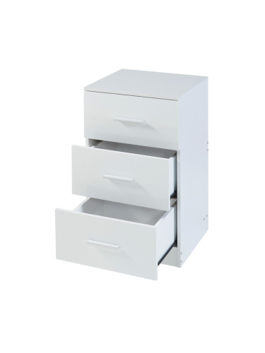 Комплект нощни шкафчета Aurdal от 2 бр., 66x37x34,5 см, бяло, гланц []