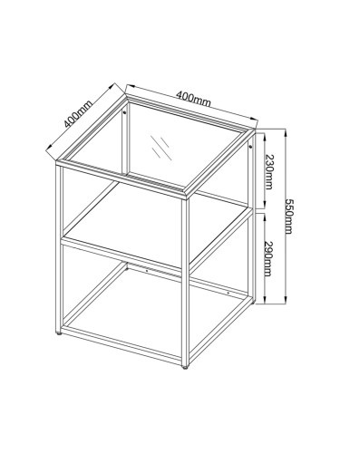 Помощна маса Solund 55x40x40 см бяла, мат []