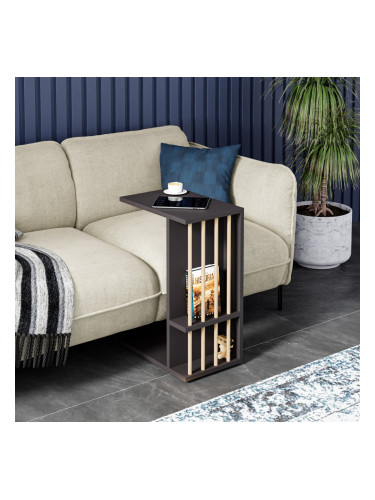 Помощна маса Siikainen 65x44x29 см Черен []