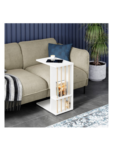 Помощна маса Siikainen 65x44x29 cm Бяла []