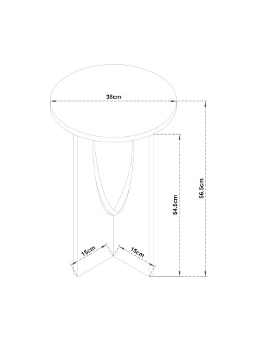 Помощна маса Rindal 38x56,5 см дъб вид []