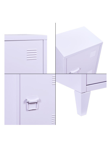 Нощно шкафче Inari дръжка лява стомана лилаво []