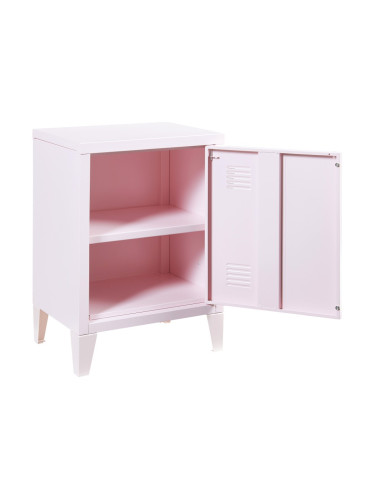 Нощно шкафче Inari дръжка лява стоманена розова []