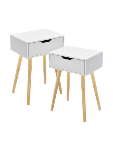 Помощна маса Östersund, комплект от 2 бр., бяла []