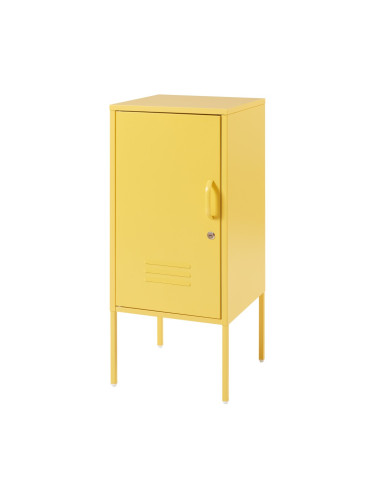 Нощно шкафче Hausjärvi 82x35x35 см стоманено жълто []