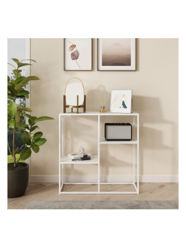 Конзолна маса Strömstad с 3 рафта, бяла []