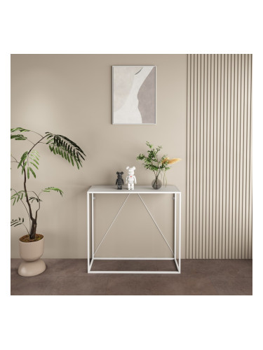 Конзолна маса Austevoll 90x30x80cm бяла []