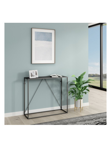 Конзолна маса Austevoll 90x30x80cm черна []