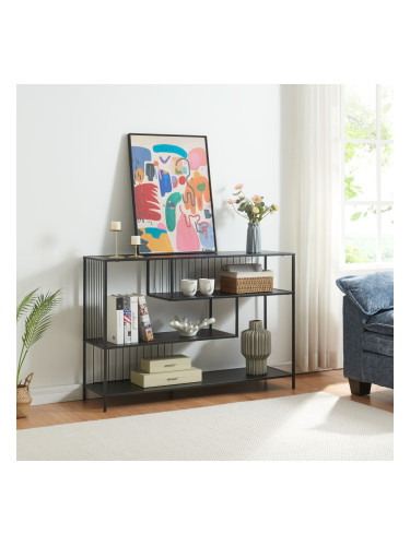 Конзолна маса Oxelösund 120x33x80 см черна []