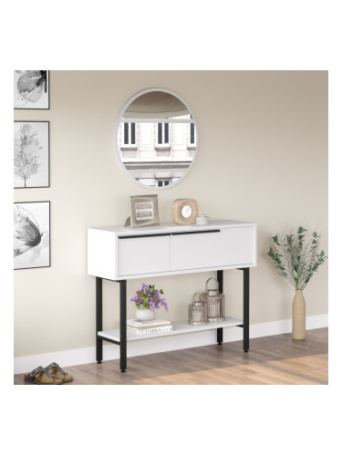 Конзолна маса Vesanto 100x30x76 см бяла []