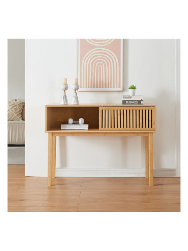 Конзолна маса Ypäjä 110x39x81 cm бамбук []