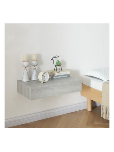 Стенен рафт Kärsämäki с чекмедже в бетонен вид []