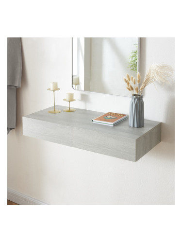 Стенен рафт Karstula с чекмедже във вид на бетон []