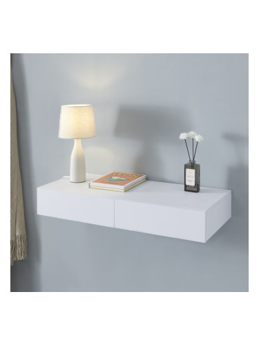 Стенен рафт Karstula с чекмедже бял []