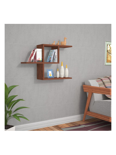 Стенен рафт Hadsel 75x22x50 см цвят венге []