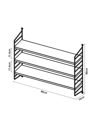 Модулен стенен рафт Strängnäs лилав []
