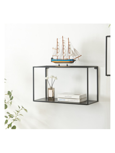 Стенен рафт Notodden 60x25x35см черен []