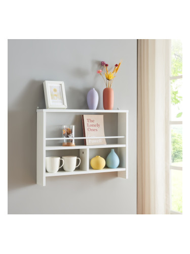 Стенен рафт Piteå 60x10,5x45cm бял []