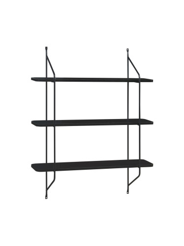 Стенен рафт Østfold 100x80x21 см черен []