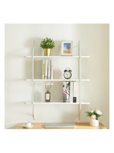 Стенен рафт Østfold 100x80x21 см бял []