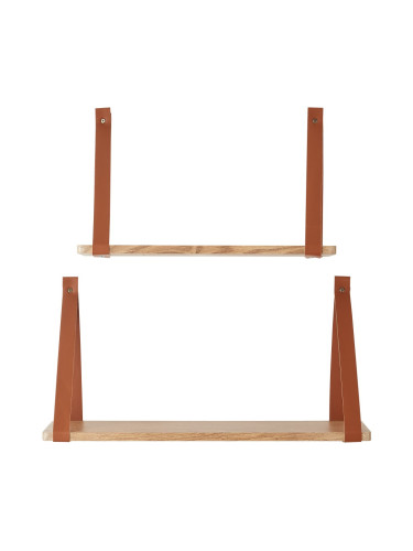 Комплект стенен рафт Utsira 48/60 x 20 x 30 см, 2 части, вид дъб/кафяв []