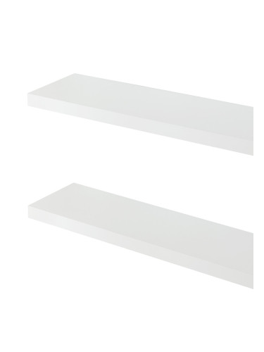 Стенни рафтове Stranda от 2 бр., 80x20x4 см, бели []