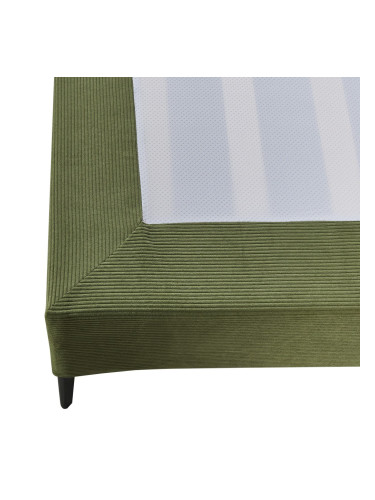 Двойно легло Lilla с матрак Корда 160x200 см Зелен []