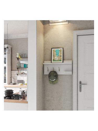 Стенна закачалка Ånge с 3 куки бяла []