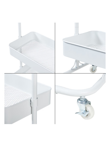 Подвижна закачалка Kumad 175x58x36 см Бяла []