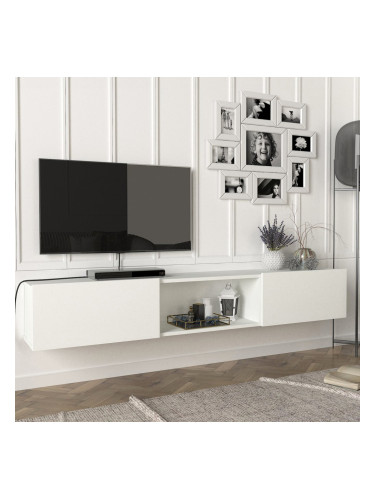 ТВ шкаф Paltamo 180x31x29.5cm Бял []