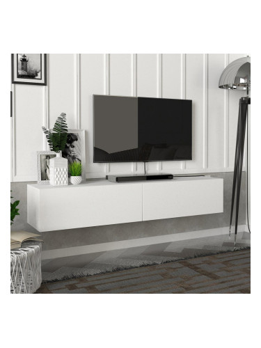 ТВ шкаф Toivakka 135x31x25см бял []