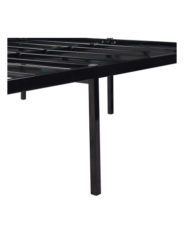 Метално легло Vårdö 140x200 см черно []