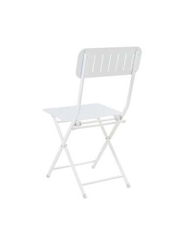 Комплект сгъваеми столове Sande от 2 бр., стомана, бял []